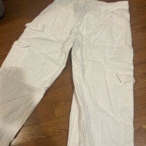 White Fox Boutique Men's Crisp White Cargo Pants